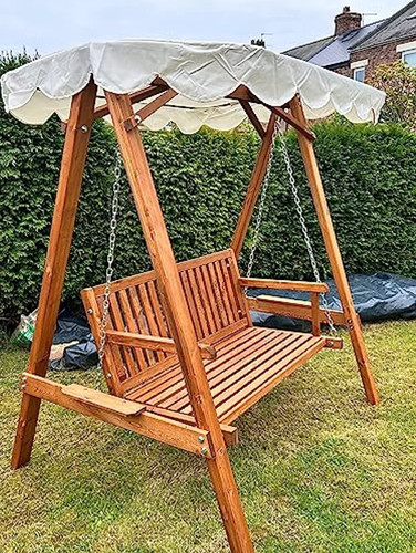 Wooden garden swing - wooden, bench