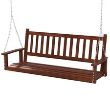3-Person Wooden Garden Swing