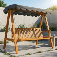 Wooden Garden Swing Bench