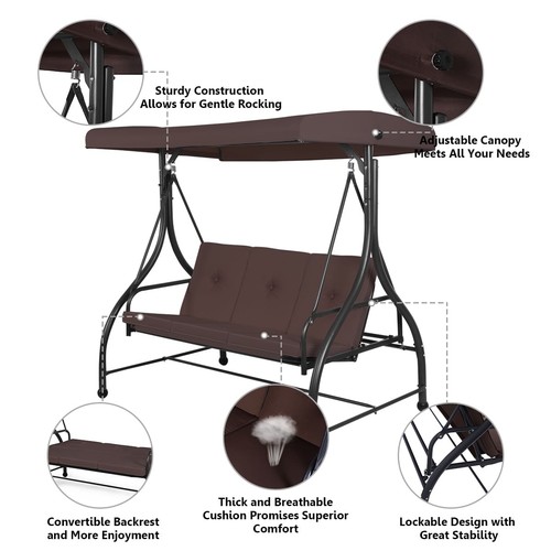 Patio swing chair seater - swing, 3