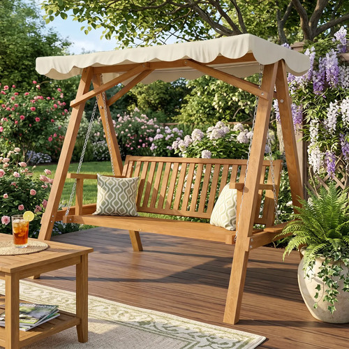 Garden wooden swing seat - swing,